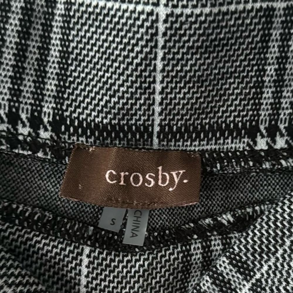 CROSBY BLACK AND WHITE PLAID PULL ON PANTS / TROUSERS SIZE SMALL - Picture 4 of 7